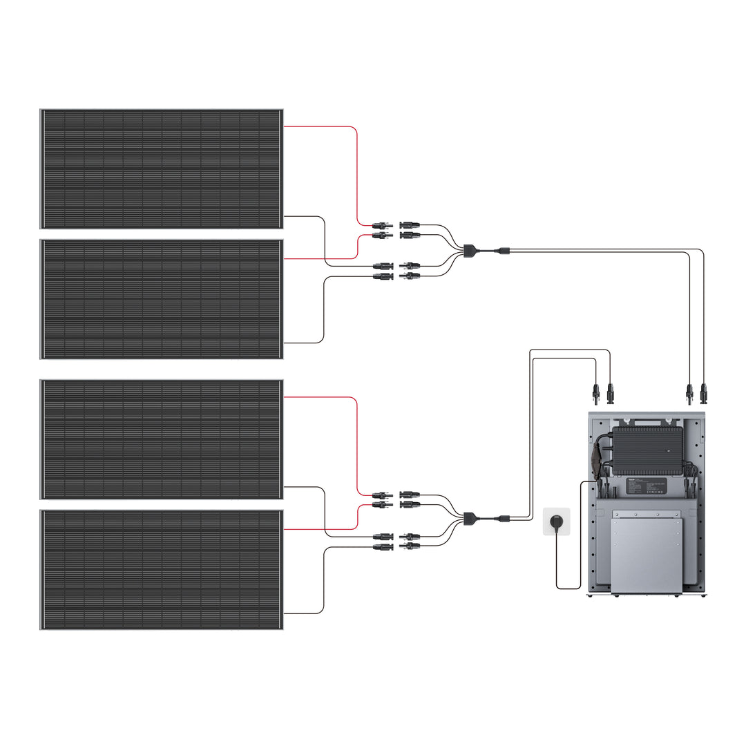 Câble en Y Parallèle Solaire de 3m